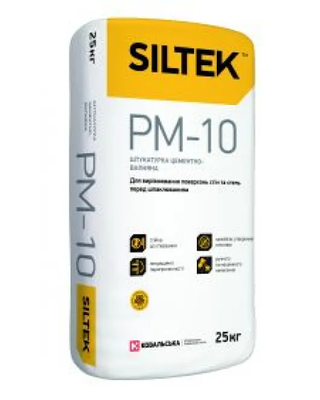 РМ-10 Grey Штукатурка цементно-известковая, маш. (25кг) SILTEK