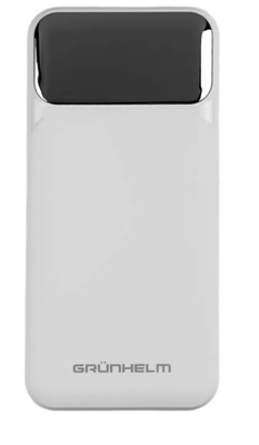 Power Bank - Портативная батарея 20.000 mAh. белый - GP-20WQC быстрая зарядка 22.5W GRUNHELM