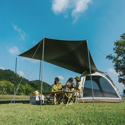 Намет тримісний автоматичний із тентом Naturehike Ango, L, сірий