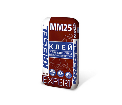 Клей Kreisel EXPERT ММ27 для кладки газоблоков, 25 кг