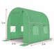 Садовая теплица 4 м&sup2; (2&times;2&times;2 м) с окнами, армированная пленка UV-4, Зеленая