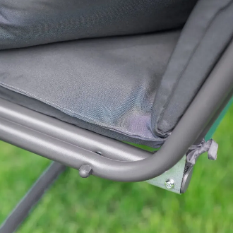 Садовая качель - лежак 2в1 "Relax Plus" FunFit 3 местная, с навесом и подушками (Серая)