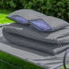 Садовая качель - лежак 2в1 "Relax Plus" FunFit 3 местная, с навесом и подушками (Серая)