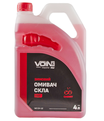 Омивач скла зимовий VOIN "-12" Cherry 4л (каністра с лійкою)