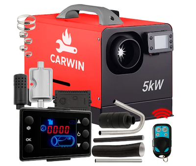Автономный дизельный обогреватель CARWIN (12В/24В/220В) с LCD-дисплеем и пультом ДУ.