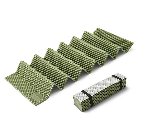 Килимок складаний IXPE Naturehike CNK2450WS044, алюмінієва плівка, 195x60х1,8 см, оливковий зелений