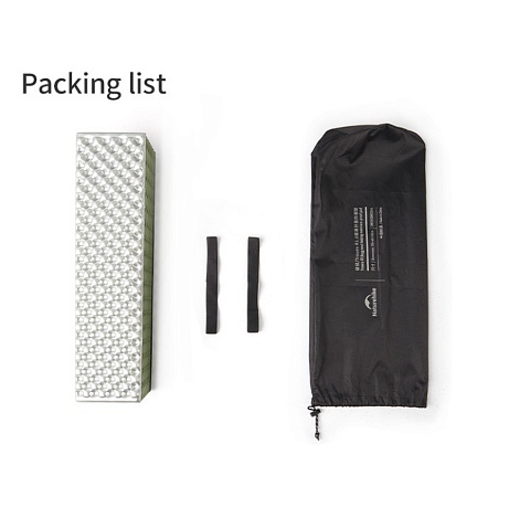 Коврик складной двойной IXPE Naturehike CNK2450WS044, алюминиевая пленка, 200x120х1,8 см, синий