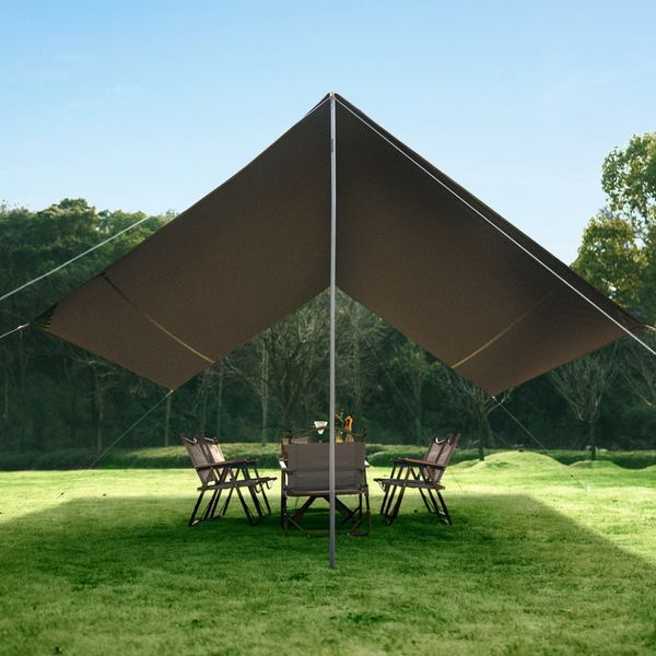Тент-навіс Naturehike Cloud Skies Tarp Lite, 550x465 см, коричневий