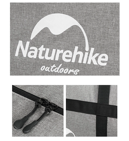 Сумка-баул для зберігання портативна Naturehike NH17S021-M, 45 л, темно-сірий