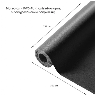 Самоклеюча екошкіра у рулоні 1.37х3м х 0.5мм Чорний
