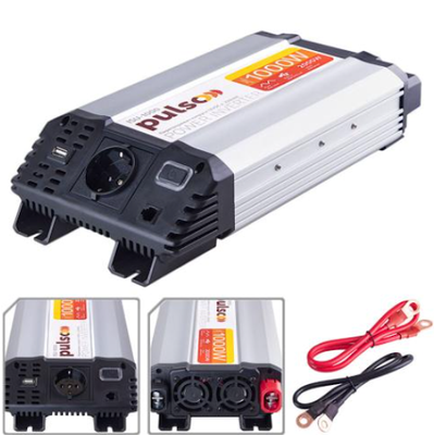 Преобраз. напряжения PULSO/ISU-1000/12V-220V/1000W/USB-5VDC2.0A/син.волна/клеммы