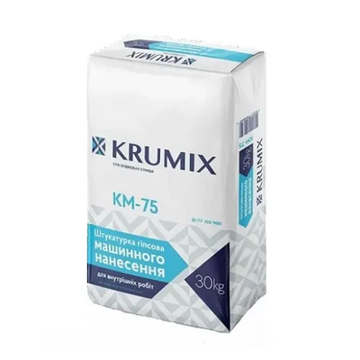 Штукатурка гипсовая машинного нанесения KM-75 KRUMIX 30 кг