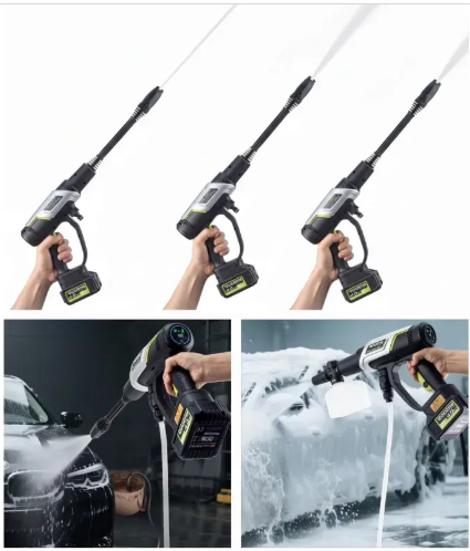Аккумуляторная мойка высокого давления TM280 PRO BRUSHLESS 450 Вт с алюминиевой помпой, пеногенератор