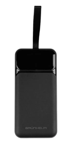 Power Bank - Портативна батарея 30.000 mAh. чорний - GP-30BQC. швидка зарядка 22.5W GRUNHELM