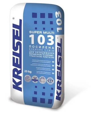 Клей для плитки морозостойкий усиленный 103 Supermulti Кreisel (25кг)