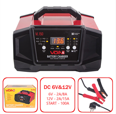 Пуско-зарядний пристрій VOIN VL-150 6&12V/2A-8A-15A/Start-100A/8-180AHR