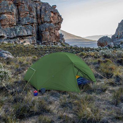 Намет надлегкий двомісний з футпринтом Naturehike Mongar, 210T, темно-зелений